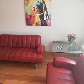 Customer photo: Meisje met de Parel - The Full Colour Edition by Marja van den Hurk, on canvas