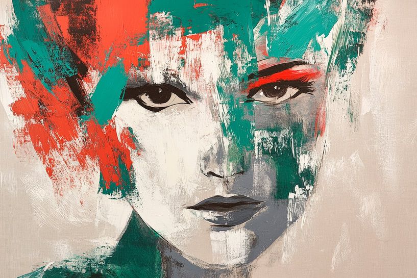 Kleur bedwelming van de ziel - Portret van Poster Art Shop