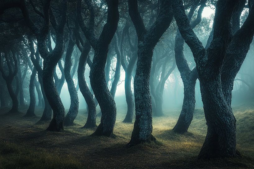 beautiful light in the mystical forest by Egon Zitter