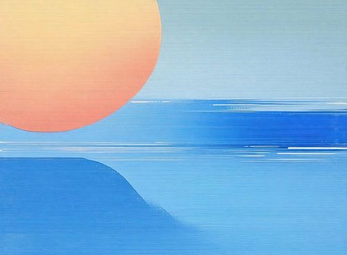 Abstrait Coucher de soleil sur la mer