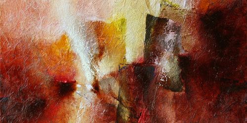 Abstract composition with green and magenta