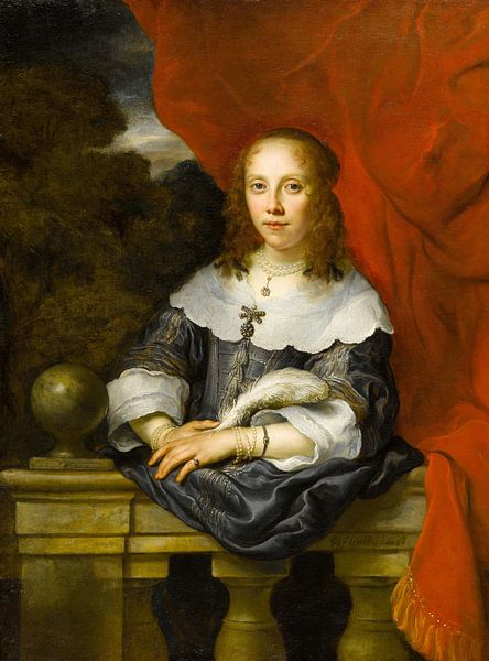 Portret van een dame (Margaretha van Raephorst?), Govert Flinck van Meesterlijcke Meesters