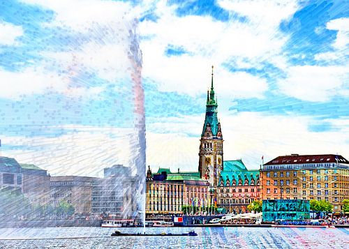 Fountain on  the Binnenalster