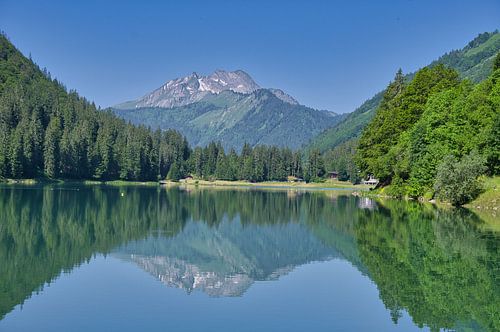 Lac de Montriond in de Haute Savoie