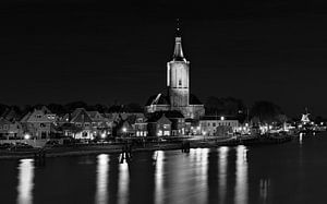 Hasselt Overijssel in schwarz-weiß, Niederlande