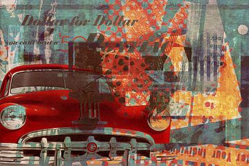 Abstract automotive - red Pontiac van Joost Hogervorst