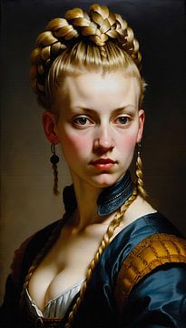 Barock Porträt kinky Dame von Maud De Vries