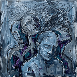 Invisible Tears – Neo-Expressionist Emotional Abstract Art by Aden Pink Studio