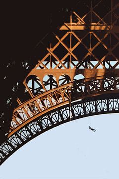 Abseilen van de Eiffeltoren, Parijs van Imladris Images