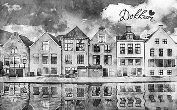 Dokkum Aquarell von Peter Bolman