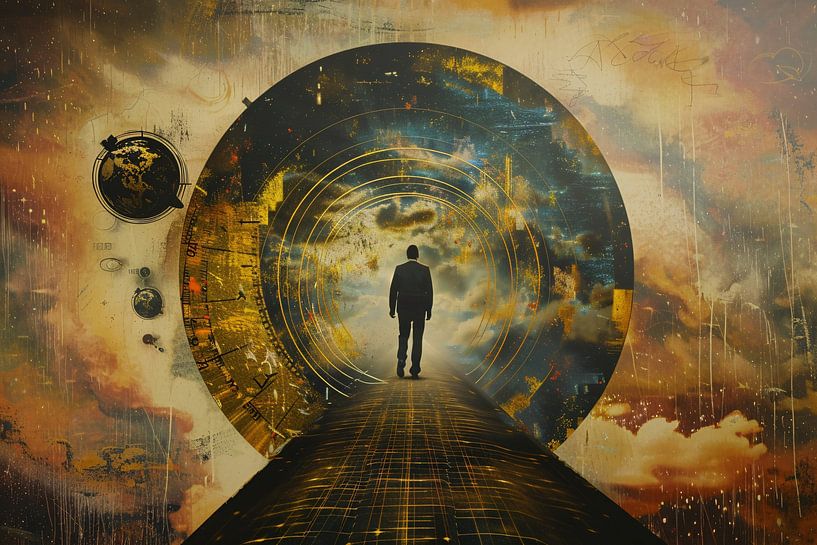 Walker between time and cosmic gates by Art & Soul Creations