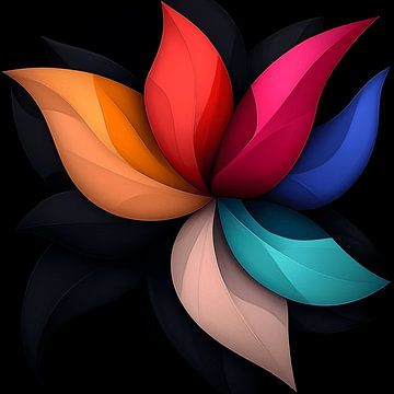 Bloemen met Symmetrische Patronen |Kaleidoscoop van Karina Brouwer