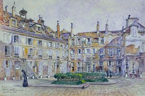 Frederic Houbron - Cour intérieure de l'Abbaye-aux-Bois, 16 rue de Sèvres, en 1906. 7ème arrondissem