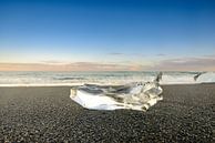 IJsvorm aangespoeld op het Jokulsarlon strand in IJsland van Sjoerd van der Wal Fotografie thumbnail