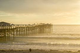 A Crystal Pier Sunset by Joseph S Giacalone Photography