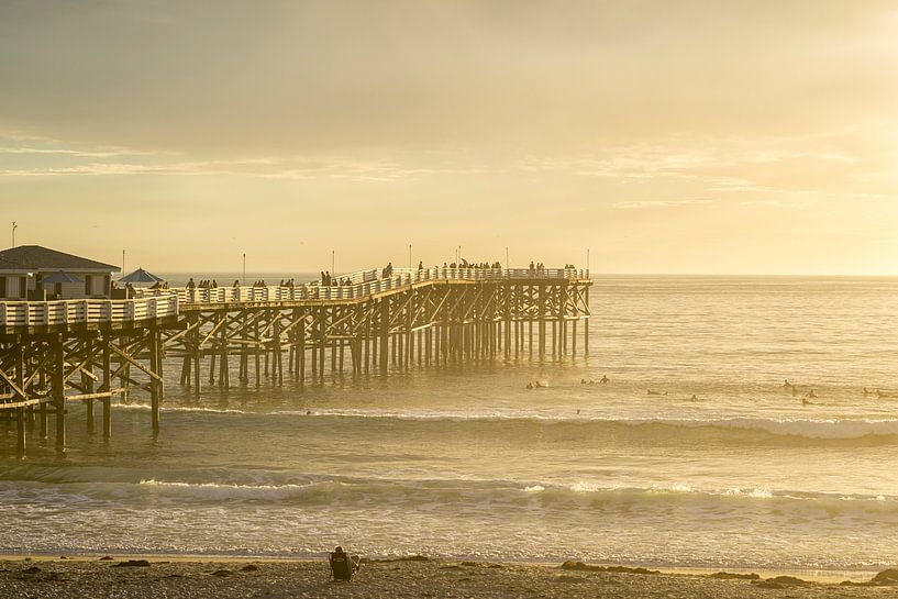 A Crystal Pier Sunset by Joseph S Giacalone Photography