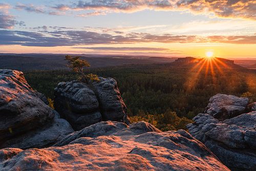 Sonnenuntergang vom Gohrischstein – Ein Naturschauspiel von Oliver Preuß