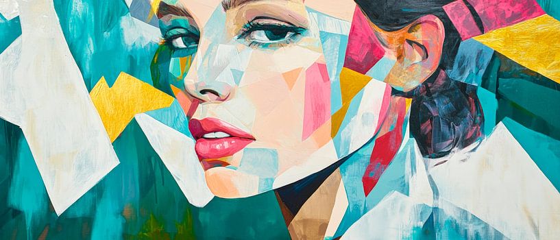 Face of Colours - Poetic Portrait A look into the depths - by Poster Art Shop