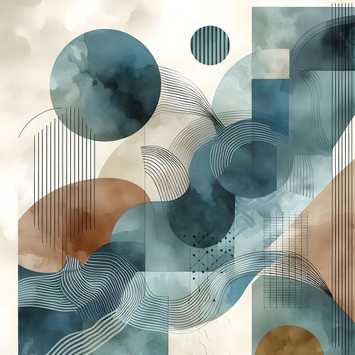 Modern abstract geometric shapes