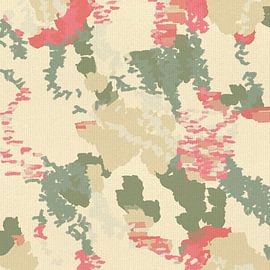 Modern abstract digitaal schilderij in zachte tinten van Dina Dankers