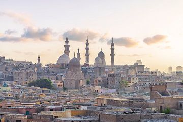 Zonsondergang in Cairo van Manjik Pictures
