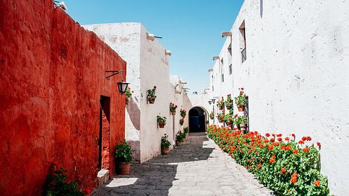 Street in the Santa Catalina Monastery Arequipa Peru