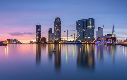 sunset at the rijnhaven