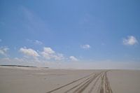 Banden in het zand