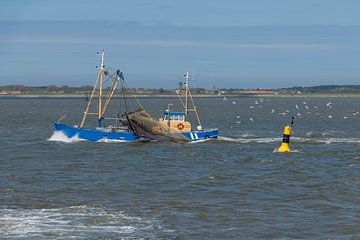 Vissersboot op de Waddenzee nabij Ameland sur Tonko Oosterink