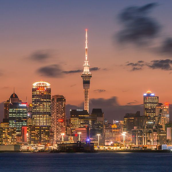 Coucher de soleil Auckland, Nouvelle-Zélande par Henk Meijer Photography