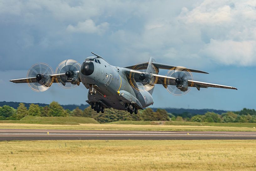 Take-off A400M Tactical Display Team French Air Force. by Jaap van den Berg
