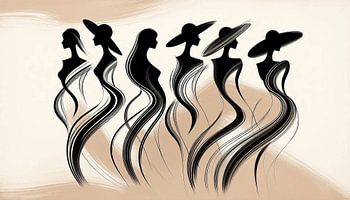 Zes Minimalistische Modevrouwen