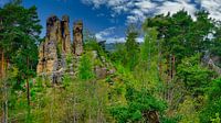 A view of the Klusfelsen in the Harz Mountains
