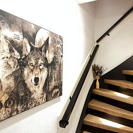 Customer photo: The wolf by Bert Hooijer, on art frame