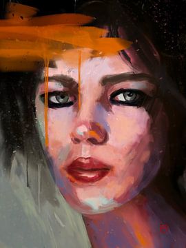 Abstract portrait of a woman by Hella Maas