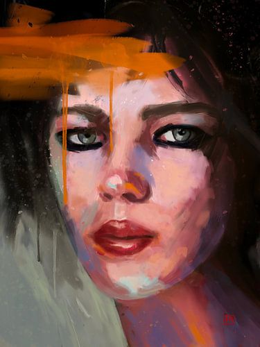 Abstract portret van een vrouw