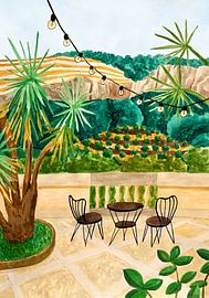 Lush Patio View by Karen Menzenbach