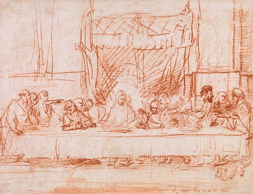 Het laatste avondmaal, naar Leonardo da Vinci, Rembrandt
