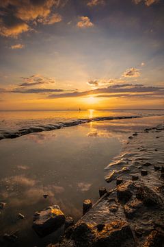 Zonsondergang vanaf de pier in Holwerd van KB Design & Photography (Karen Brouwer)
