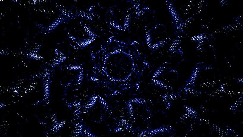 Blue, white, black picture by Werner Hilpert