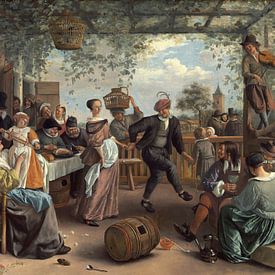 Jan Steen - The Dancing Couple by 1000 Schilderijen