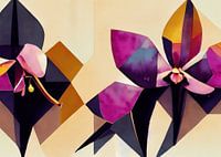 Kubistische bloemen geometrie - Art Deco 1920
