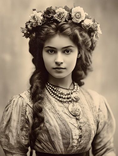 Floral wreath and timeless grace