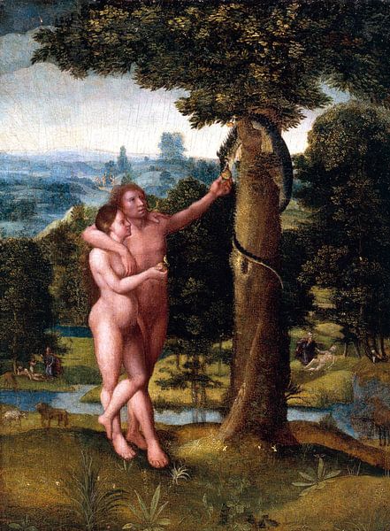 Adriaen Isenbrandt. Adam en Eva van 1000 Schilderijen