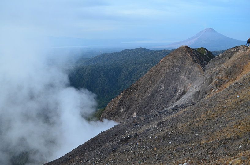 On top of a volcano by Laura