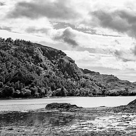 Eilean Donan in Schwarz und Weiß von Vincent van den Hurk