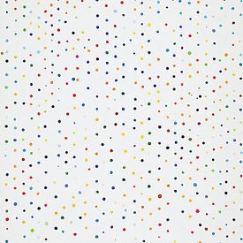 Abstract Wit Gekleurde Stippen van Niklas Maximilian