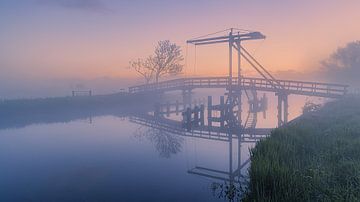 Zonsopkomst bij Schildjer Tilbat, De Paauwen, Groningen van Henk Meijer Photography