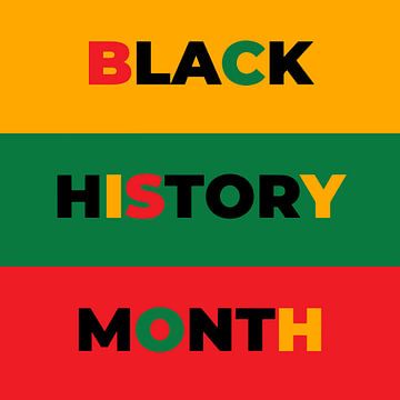 Black History Month Tekst Art Matter van Art Kingdom