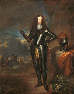 Portret van Willem III, Prins van Oranje en Stadhouder, Caspar Netscher.